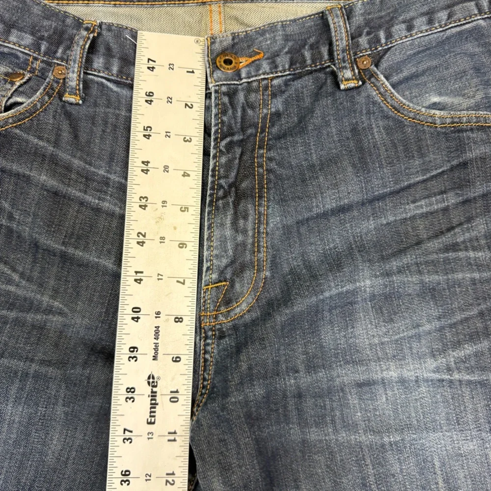 Lucky Brand 221 Original Straight Jeans Mens 38x30 Dark Wash Blue Denim